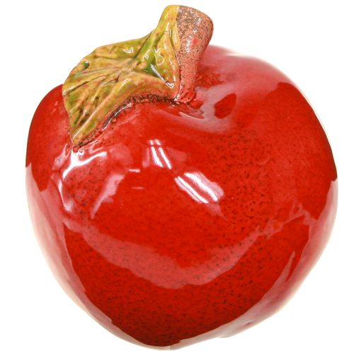 Article Décoration d'automne pommes en céramique décoration de table rouge vert H9cm 2 pcs