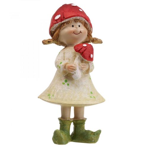 Floristik24 Figurines décoratives pour enfants d&#39;automne garçon et fille champignon enfants 2pcs