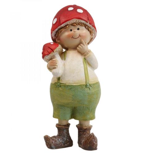 Floristik24 Figurines décoratives pour enfants d&#39;automne garçon et fille champignon enfants 2pcs