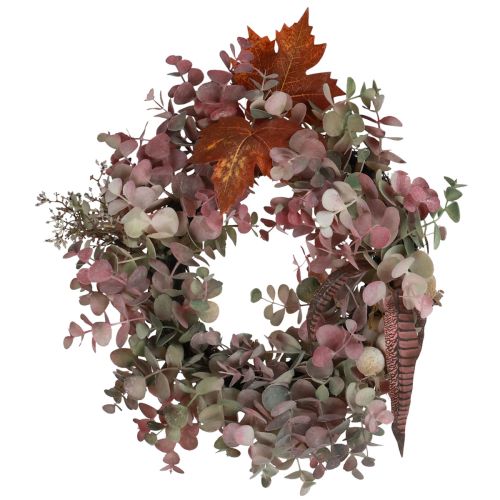 Floristik24 Couronne de porte eucalyptus couronne d&#39;eucalyptus artificielle automne Ø35cm