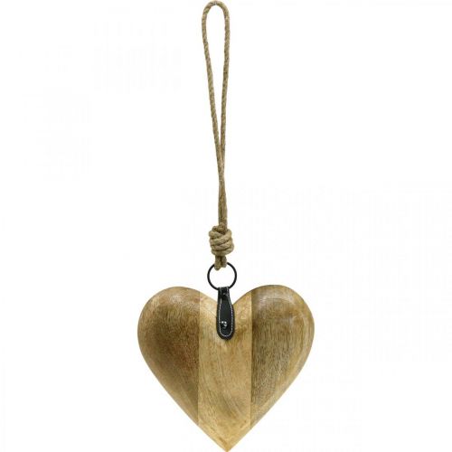 Article Coeur en bois, coeur décoratif à suspendre, décoration coeur H19cm