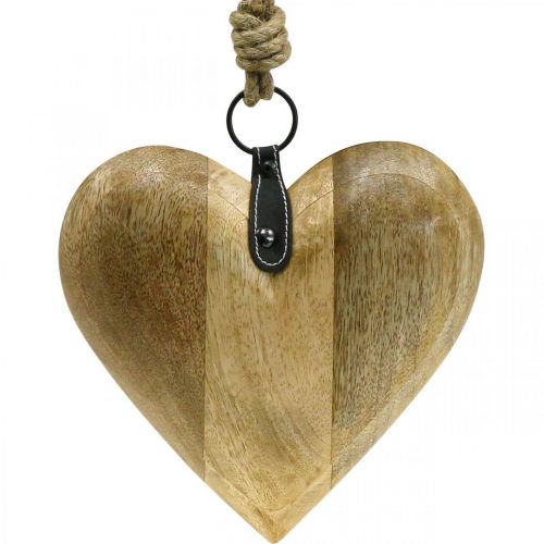 Article Coeur en bois, coeur décoratif à suspendre, décoration coeur H19cm