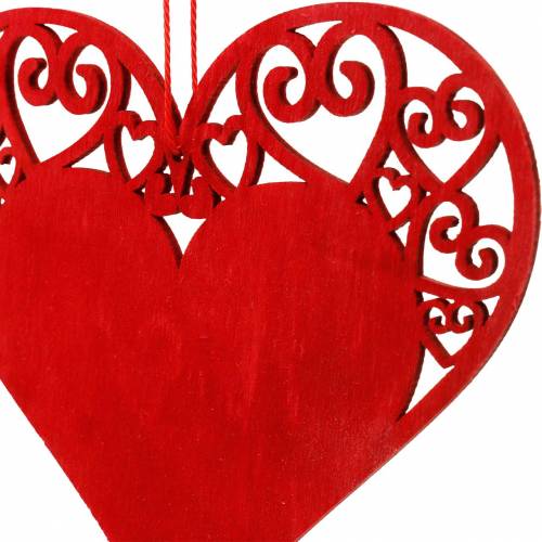 Floristik24 Coeur à suspendre, décoration mariage, pendentif coeur, décoration coeur, Saint Valentin 12pcs