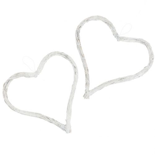 Cœur creux blanc 15 cm 8 p. | Floristik24.fr
