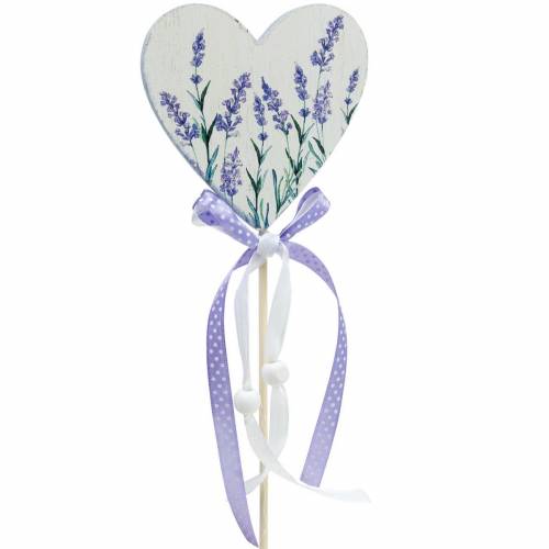 Article Coeur de lavande, décoration d&#39;été, coeur à coller avec de la lavande, décoration de coeur méditerranéen 6pcs