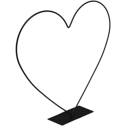 Anneau décoratif en forme de cœur avec boucle en métal pour debout L40,5 cm