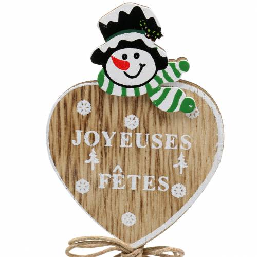 Article Plug déco coeur avec bonhomme de neige 12pcs