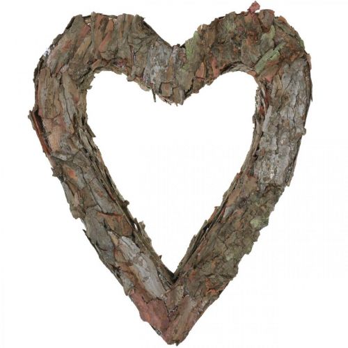 Article Déco coeur écorce de pin ouverte décoration automne décoration tombe 30×24cm