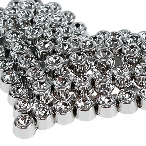 Floristik24 Cœurs autocollants en argent 5,5cm 12P
