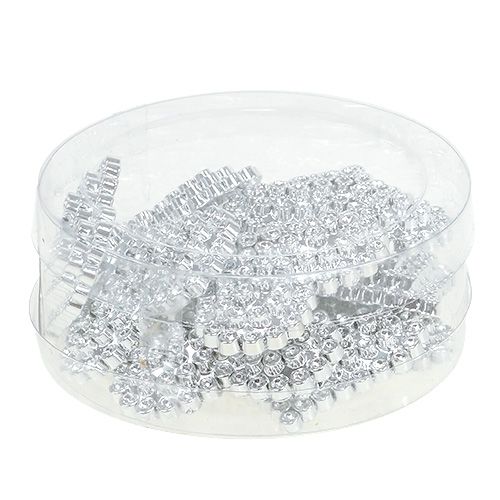 Floristik24 Cœurs autocollants en argent 5,5cm 12P