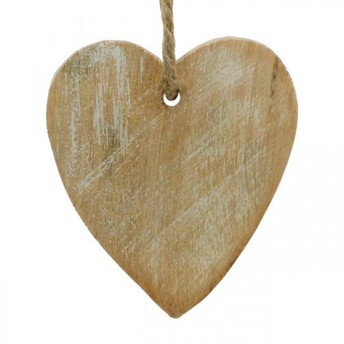 Article Pendentifs en bois, sapin / coeur / étoile, set de décoration de Noël H7.5 / 8cm 9pcs