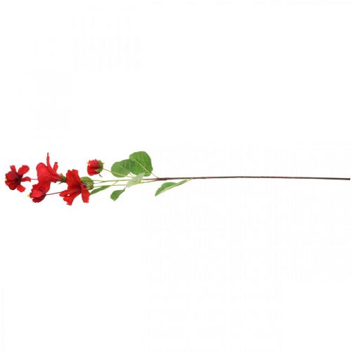 Floristik24 Fleur artificielle branche d&#39;hibiscus branche déco rouge hibiscus H107cm