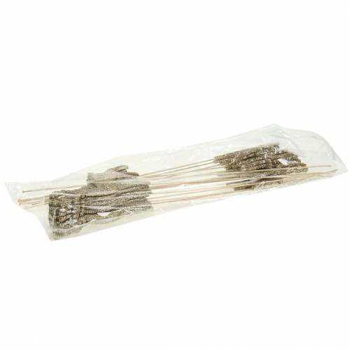 Article Bouchon décoratif cerf paillettes or assorti 8/10cm 18 pcs