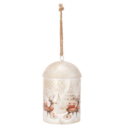Cloche décorative de Noël en métal avec motif renne, 26 cm acheter | Floristik24.fr