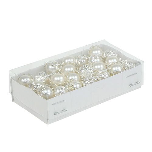 Floristik24 Perles de décoration de mariage crème Ø13mm 48 pcs