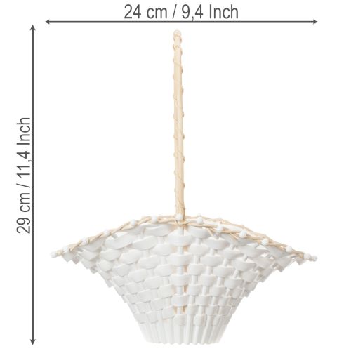 Panier de demoiselle d'honneur 24 cm x 17 cm | Floristik24.fr