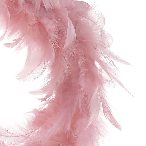 Article Couronne de plumes spécial mariage rose Ø 20 cm 3 p.