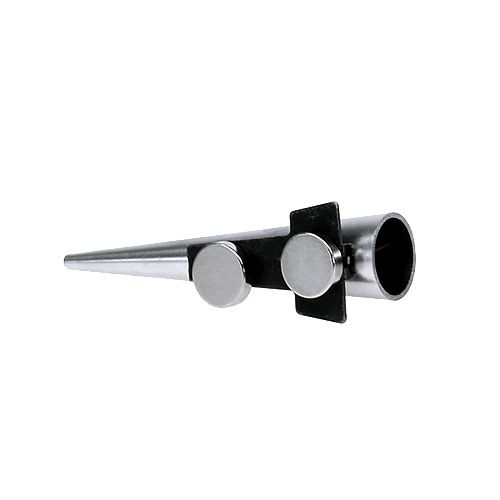 Floristik24 Épingle de mariage avec aimant, argent brillant 7cm