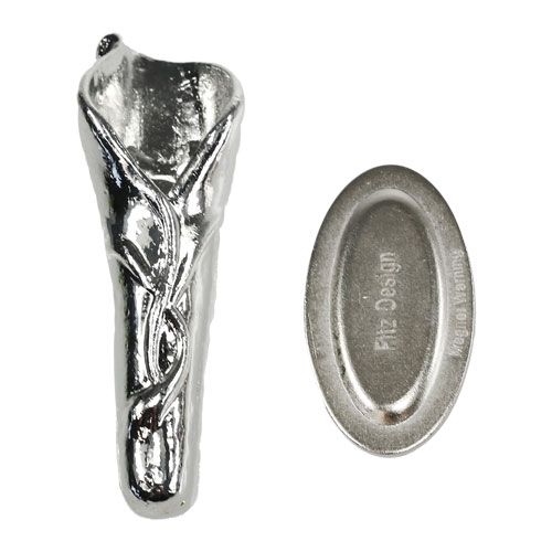 Article Pin&#39;s mariage avec aimant argent 5cm