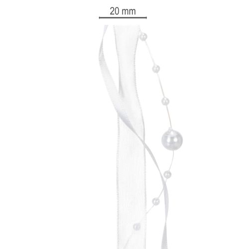 Article Ruban de mariage blanc 20 mm 5 m