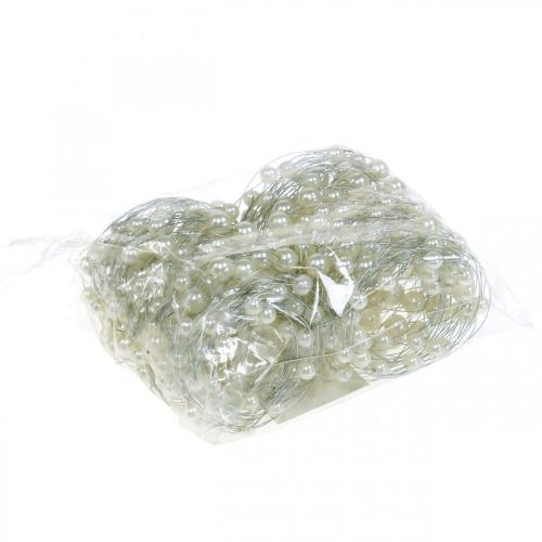 Floristik24 Décoration de mariage, collier de perles décoratif, guirlande de perles, fil décoratif 2,5 m 2pcs
