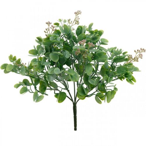Article Décoration de mariage branches d&#39;eucalyptus avec fleurs bouquet décoratif vert, rose 26cm