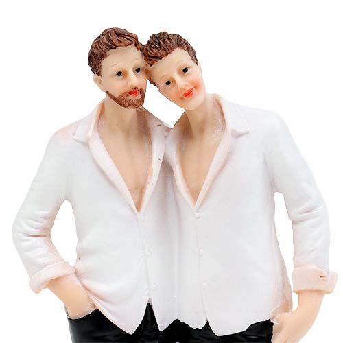 Floristik24 Figurine de mariage couple d’hommes 19 cm