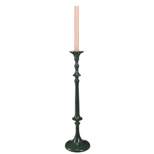 Floristik24 Bougeoir haut métal aspect céramique vert H49cm