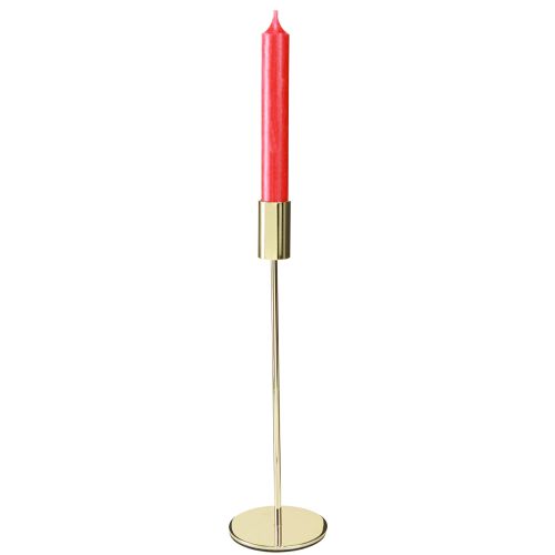 Article Bougeoir haut en métal doré 27,5 cm 4 pièces