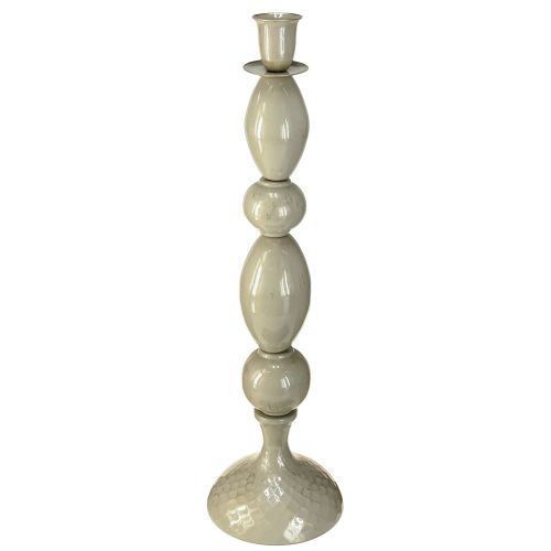 Bougeoir haut en métal gris doré 51cm