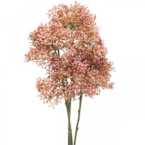 Floristik24 Branche artificielle de fleur de sureau rose 52cm 4pcs