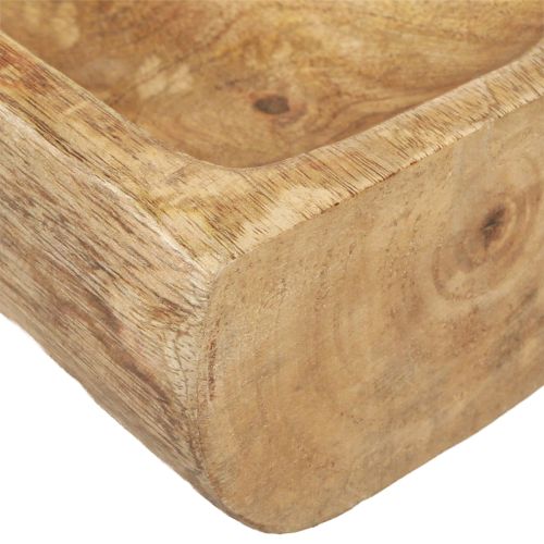 Article Décoration en bois avec bol décoratif creux en bois 40×13–16cm×6,5cm