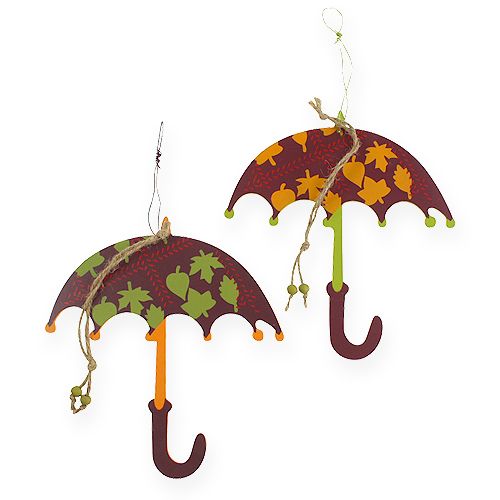 Floristik24 Parapluie en bois à accrocher 18cm 6pcs