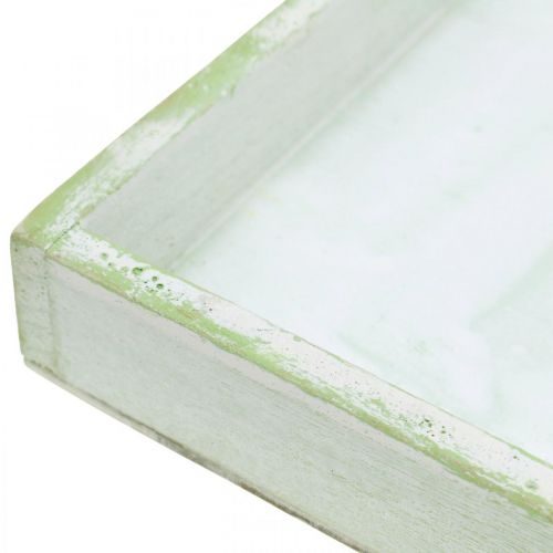 Floristik24 Plateau en bois, décoration printanière, plateau à planter 24,5×24,5cm