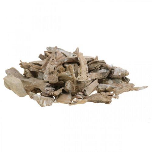 Article Racine bois déco bois lavé blanc, nature 4-12cm 450g