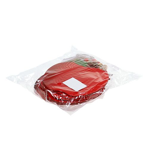 Floristik24 Pomme de crabe à suspendre 12,5cm rouge 12pcs