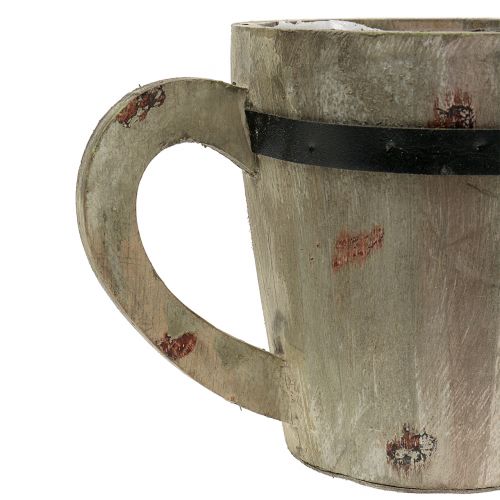 Floristik24 Coupe en bois à planter Ø14cm H14.5cm