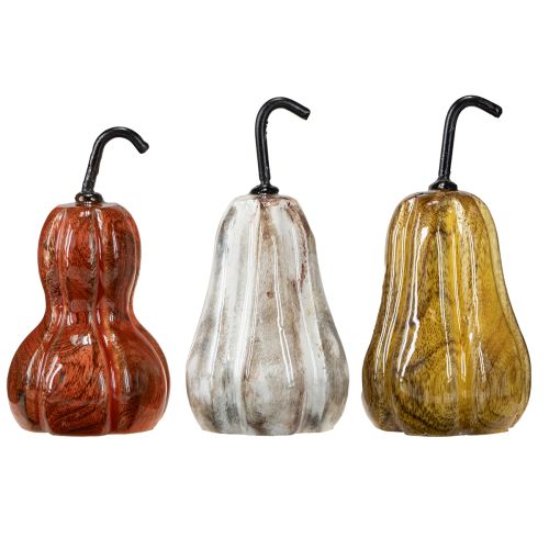 Article Poire en bois poire décoration en bois automne rouge jaune blanc 12×6cm 3 pièces