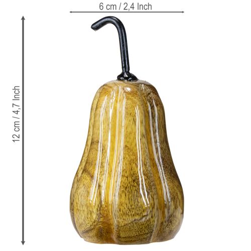 Article Poire en bois poire décoration en bois automne rouge jaune blanc 12×6cm 3 pièces