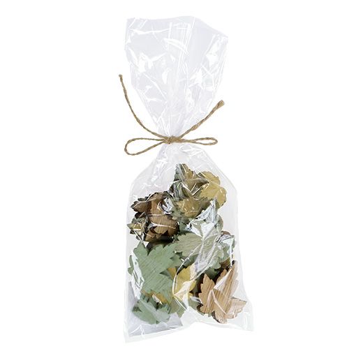 Floristik24 Feuilles en bois feuilles d'érable mélange pastel 3cm - 4,5cm 24 pcs