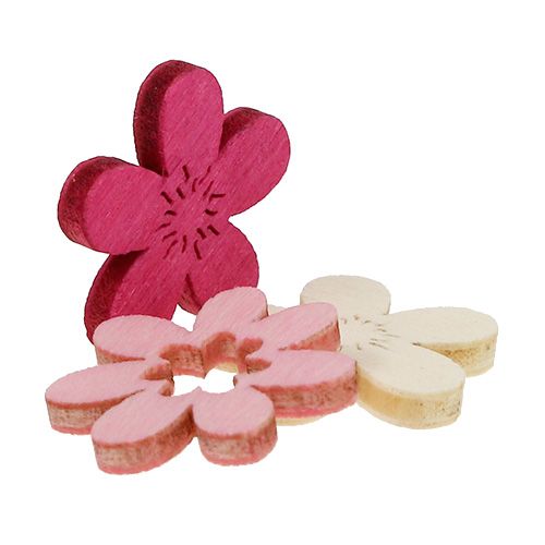 Floristik24 Fleurs en bois streudeko 2cm Cul rose. 144St