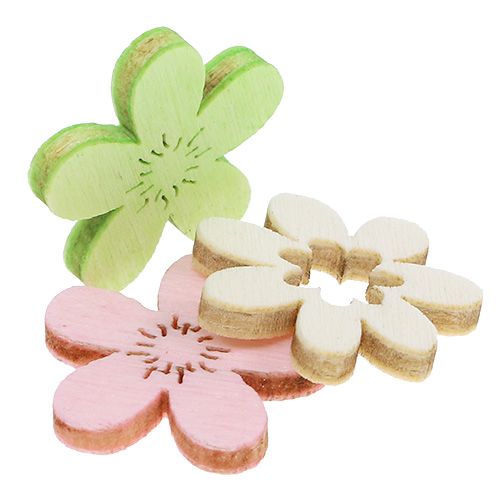 Floristik24 Fleurs en bois déco à parsemer Ø 2 cm pastel 144 p.