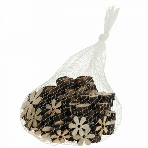 Article Fleurs en bois fleurs de décoration dispersées en bois Ø2,5–6,5 cm 29 pcs