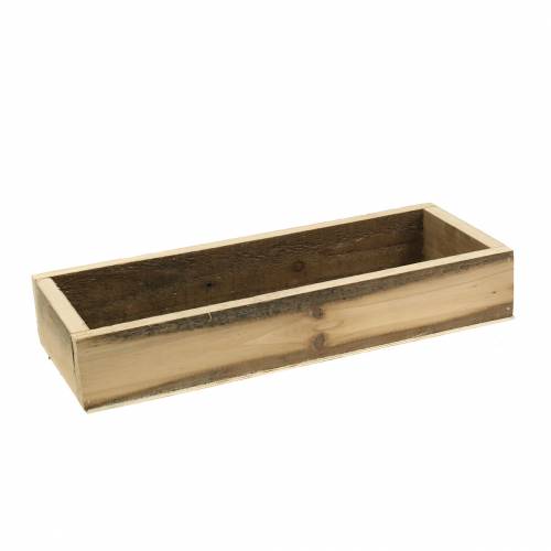 Plateau en bois naturel 37,5cm x 14,5cm H6,3cm