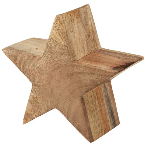 Article Décoration en bois décoration étoile décoration de table en bois de manguier naturel Ø20cm