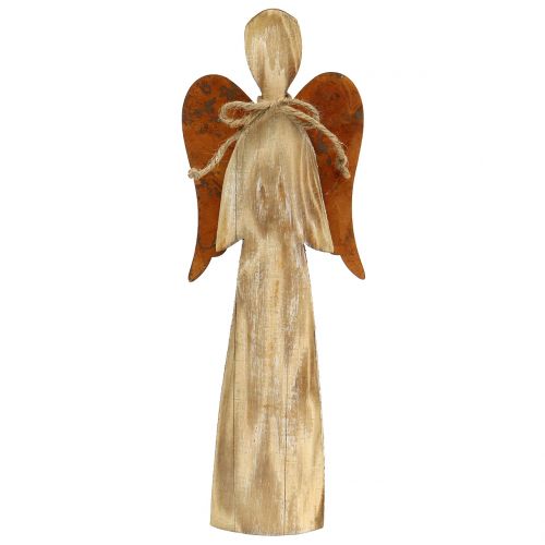 Floristik24 Ange en bois avec ailes de rouille 38x13,5cm