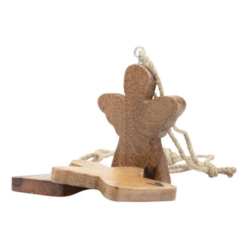 Floristik24 Ange en bois naturel cintre décoratif décoration d&#39;ange 8×1×10cm 6 pcs