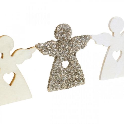 Article Décoration à disperser anges anges de Noël en bois 4cm assortis 72 pcs