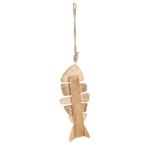 Article Poisson en bois à suspendre jute maritime naturel 27cmx2cmx10cm