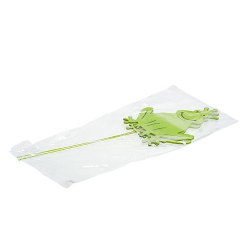 Article Grenouille en bois sur bâton 30cm L62,5cm 2pcs.